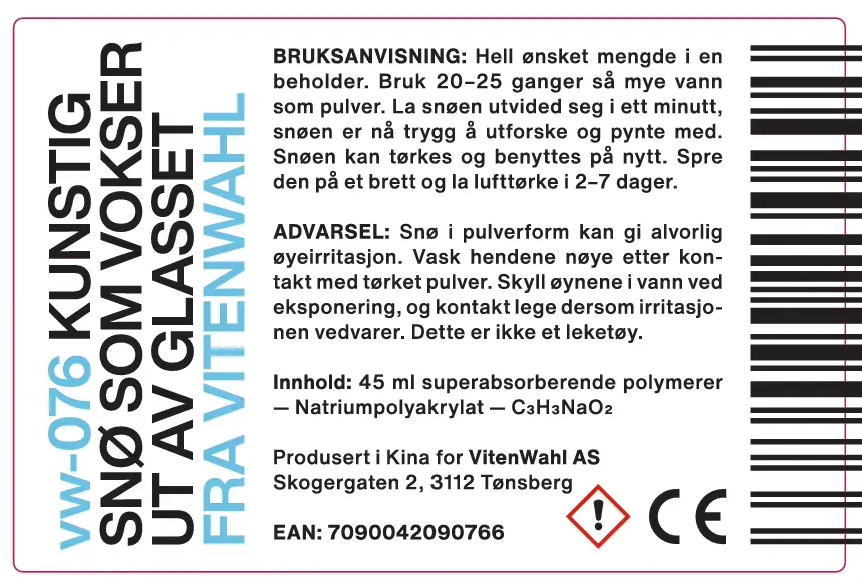 vw-076 - Kunstig Snø