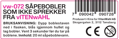 vw-072 - Såpebobler som ikke sprekker